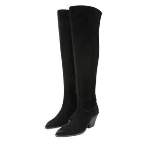 Sam Edelman Women Julee Over The Knee Boot US 6 M EU 36 Black Suede Leather NWOB